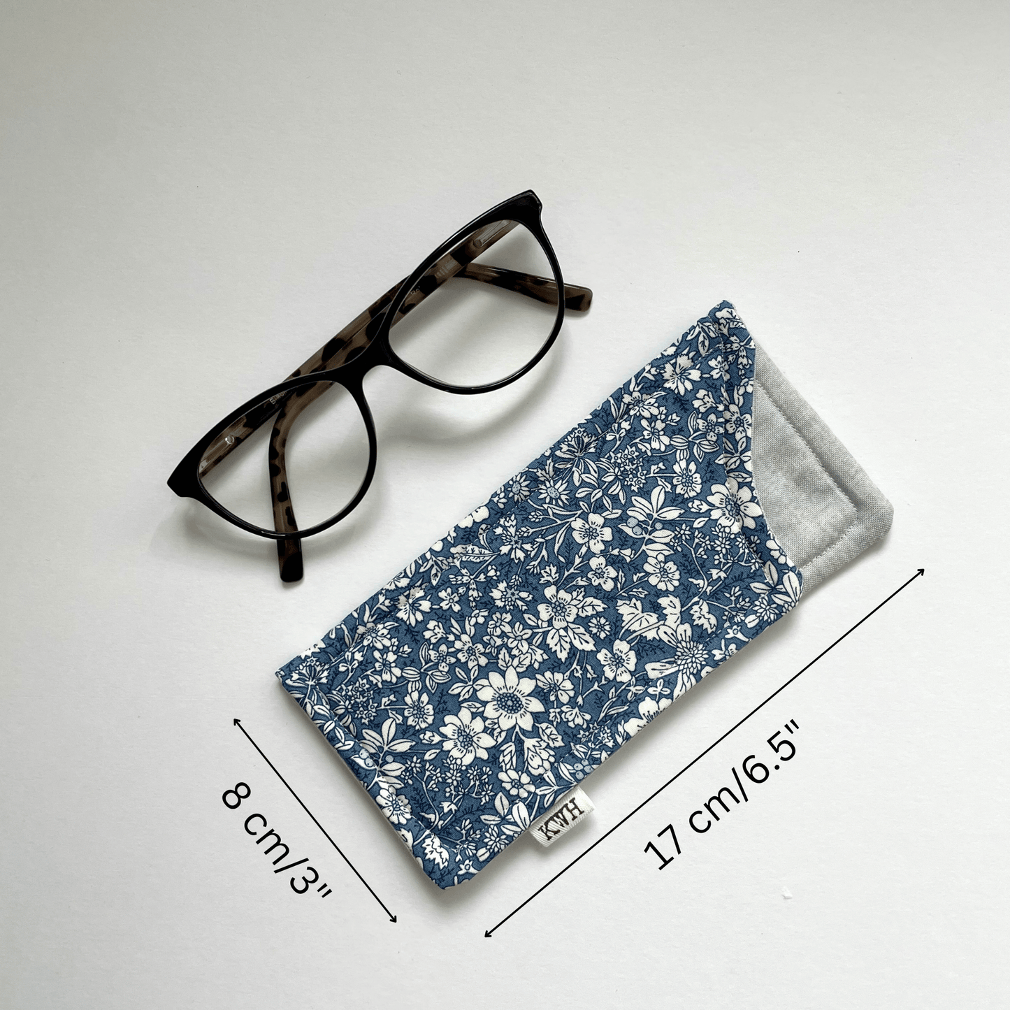 Cornflower Fabric Glasses Case