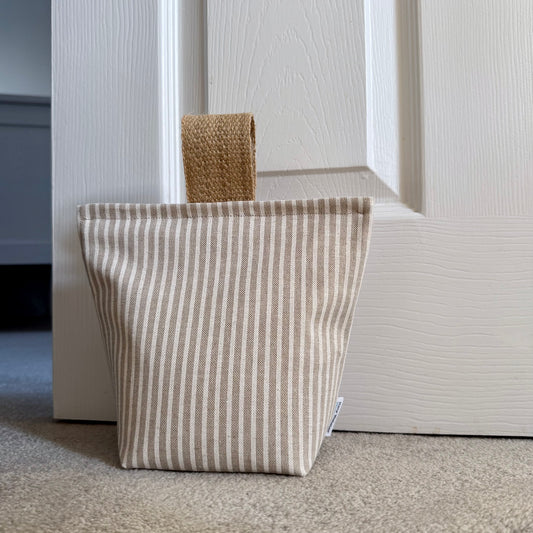 White Stripe Heavy Door Stop 2 KG