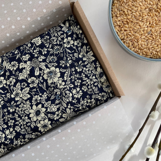 Black Floral Weighted Eye Pillow