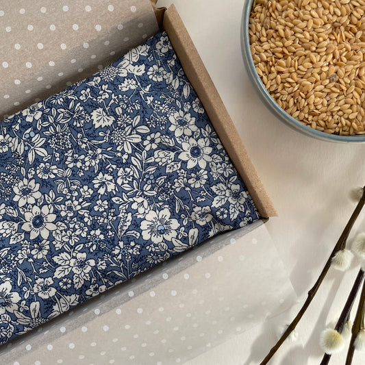 Blue Floral Weighted Eye Pillow
