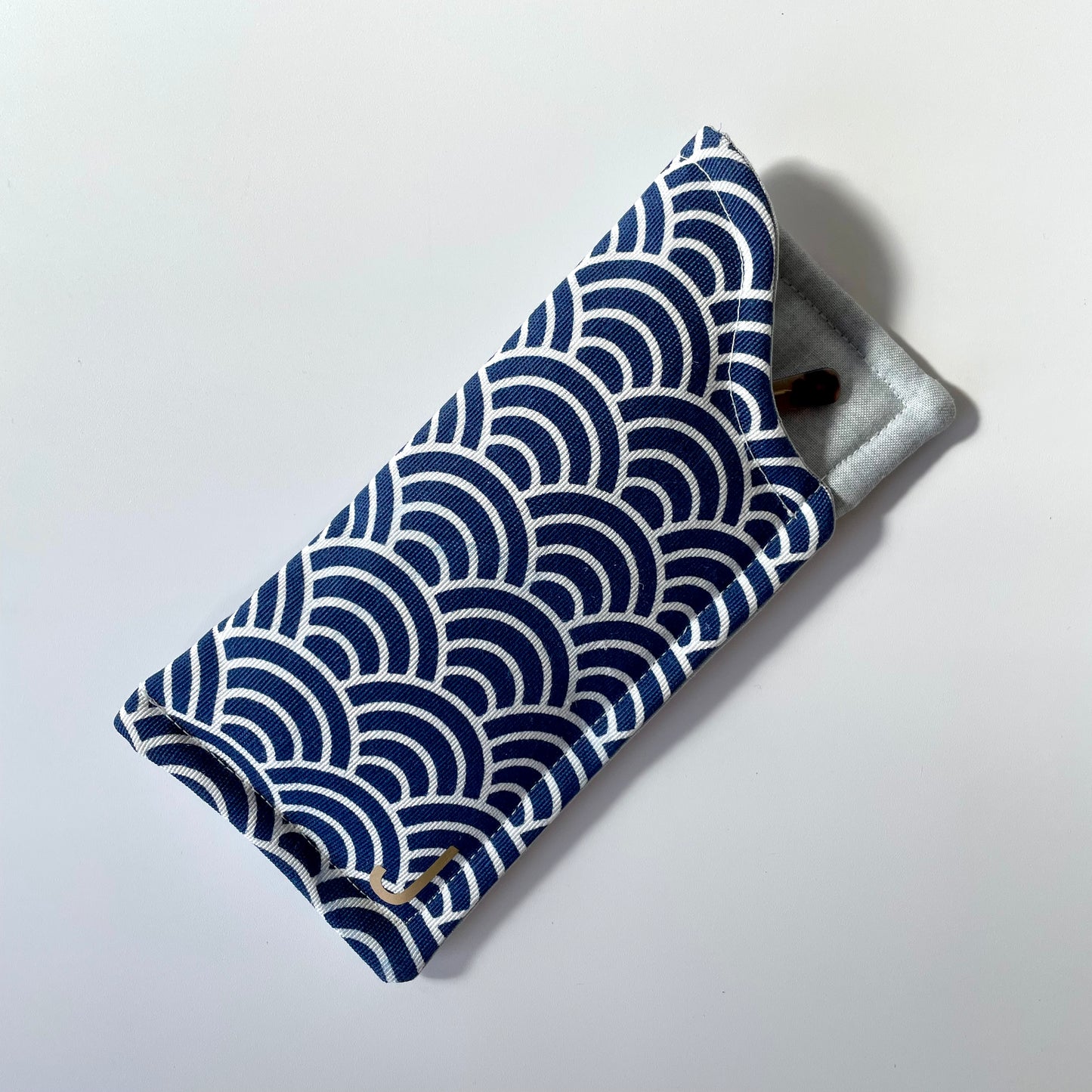 Blue Wave Fabric Glasses Case