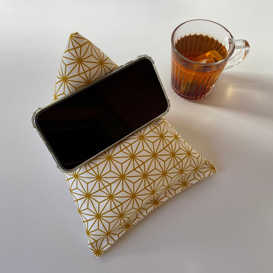 Gold Stars Bean Bag Phone Holder - katywebsterhomeware