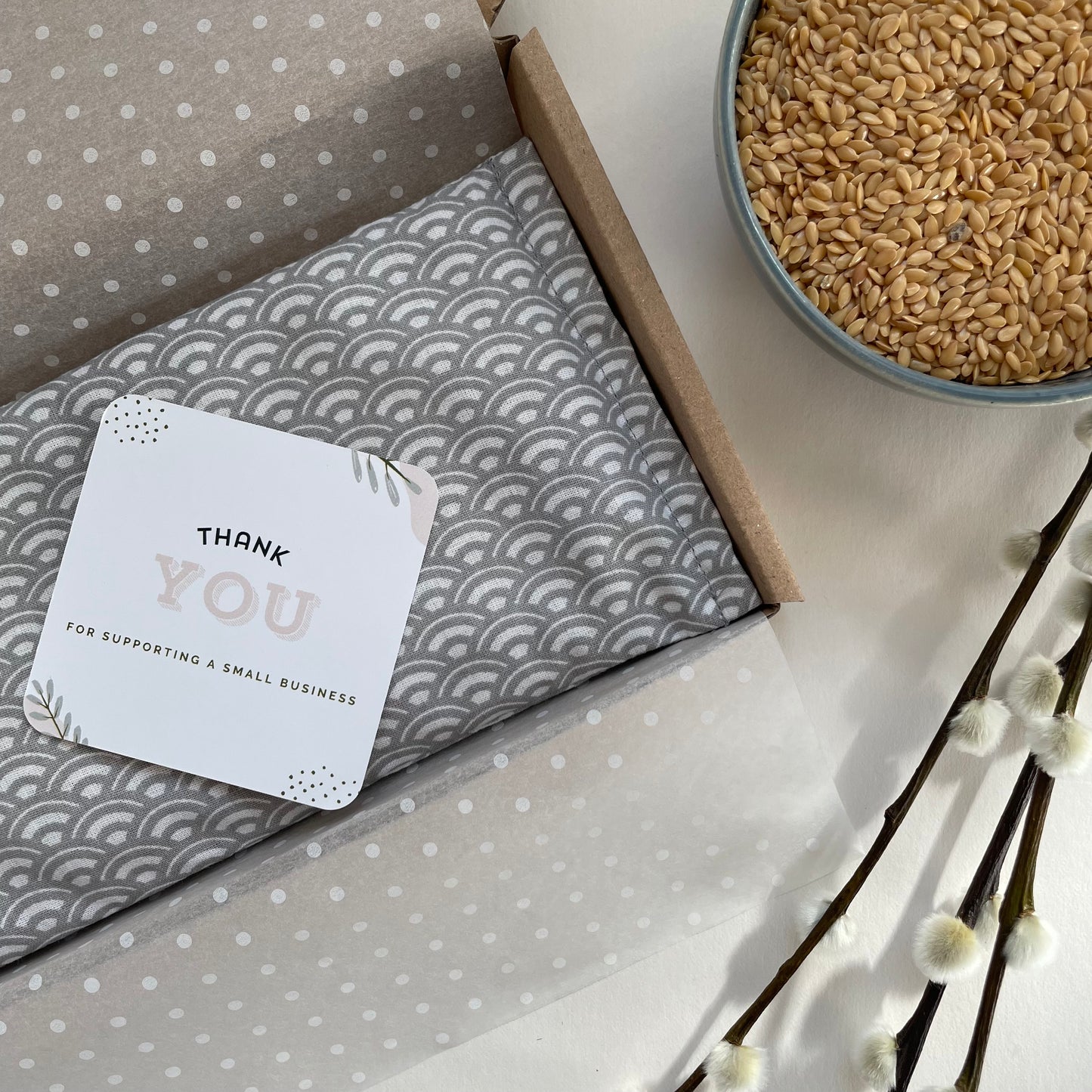 Black Floral Weighted Eye Pillow