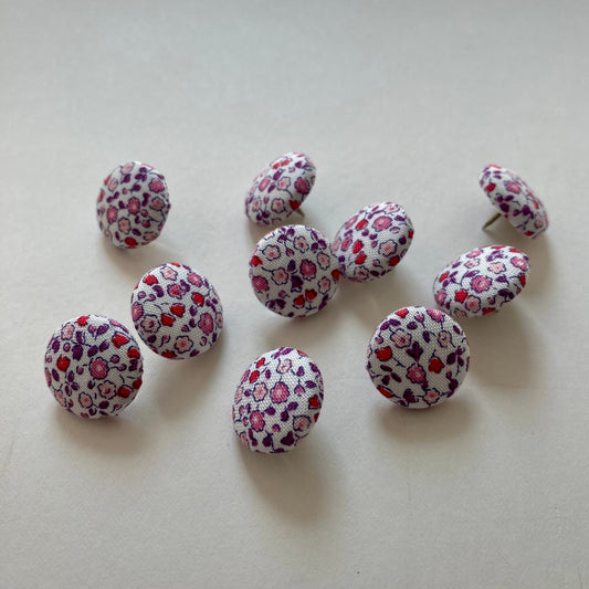 Liberty Ditsy Floral Fabric Drawing Pins (10 pk) - katywebsterhomeware