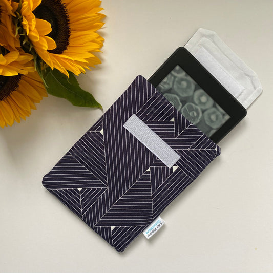 Navy Geometric Kindle Paperwhite Sleeve - katywebsterhomeware