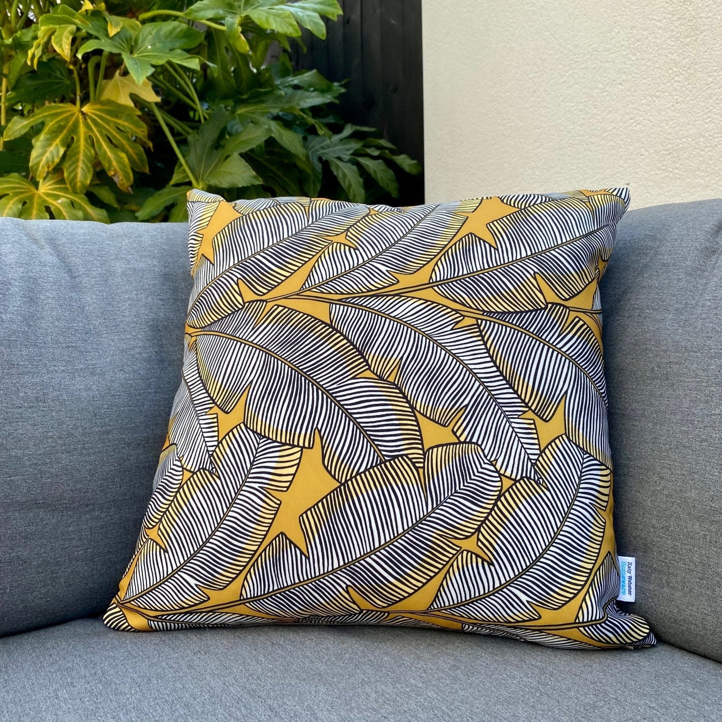 Palm Leaf Outdoor Cushion - katywebsterhomeware