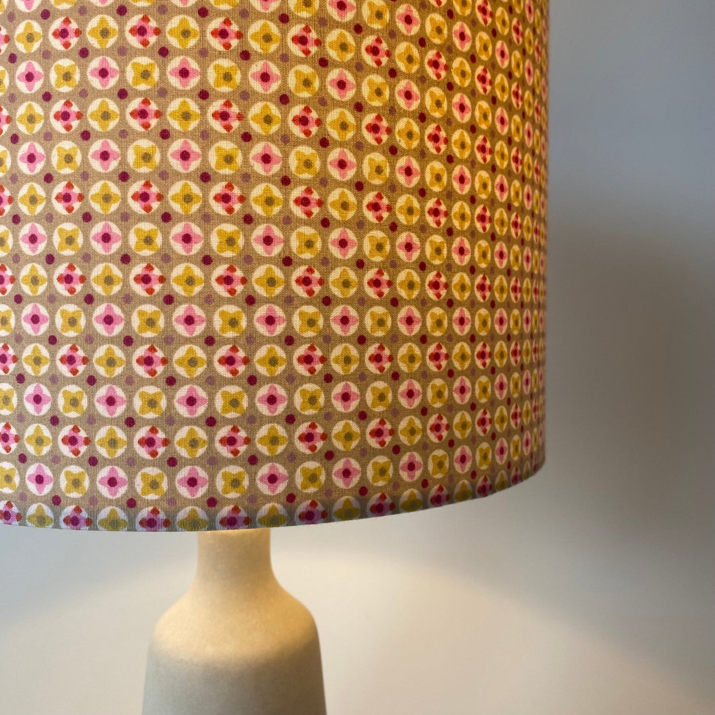 Taupe/Pink Lampshade - 20 cm - 25cm - 30 cm - 40 cm Diameter - katywebsterhomeware
