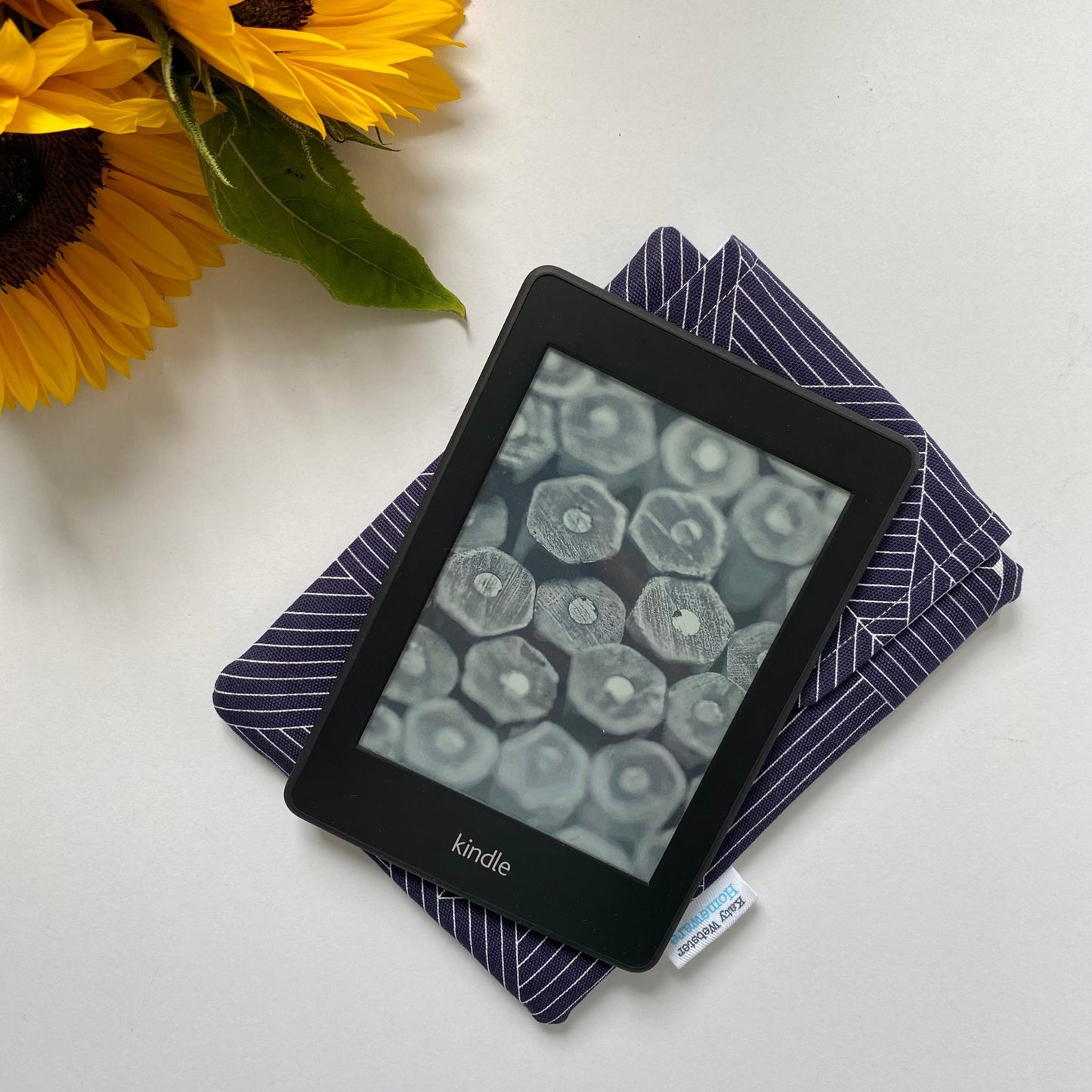 White Geometric Kindle Paperwhite Sleeve - katywebsterhomeware