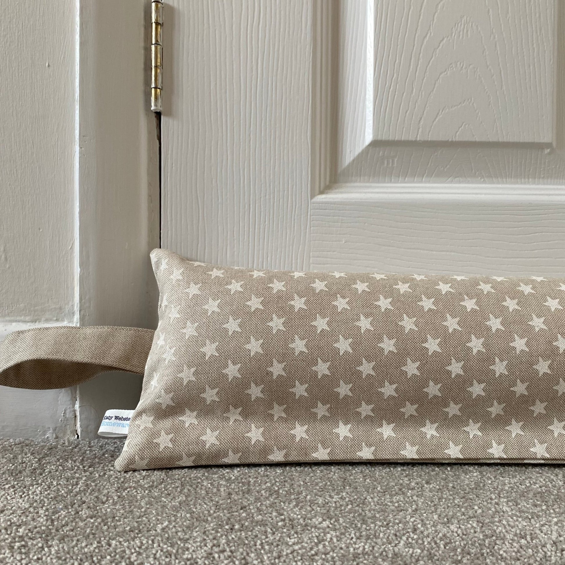 White Star Weighted Draught Excluder - katywebsterhomeware