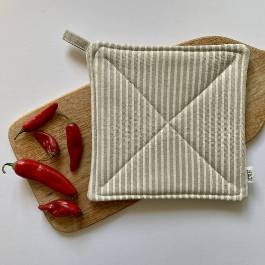 White Stripe Pot Holder - katywebsterhomeware