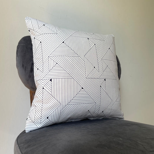 Geometric Grid Cushion Cover 18 x 18"