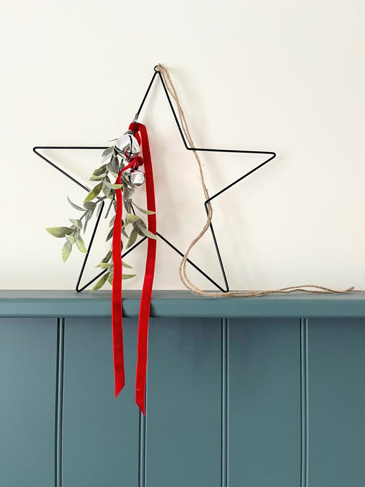 Wire Star Christmas Wall Decoration - katywebsterhomeware