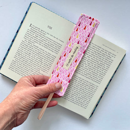 Fabric Bookmark with Quote (Teal Leopard)