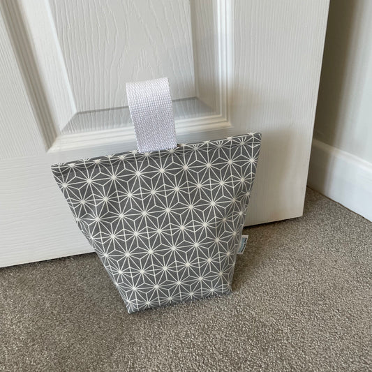 Grey Geometric Heavy Door Stop 2 KG