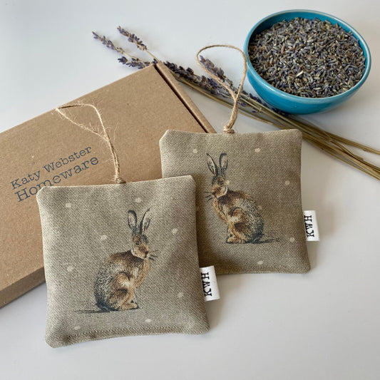 Hare Lavender Bags in Gift Box (2 Pk) 