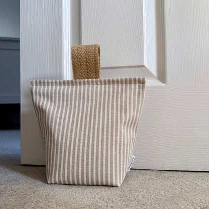 White Stripe Heavy Door Stop 2 KG