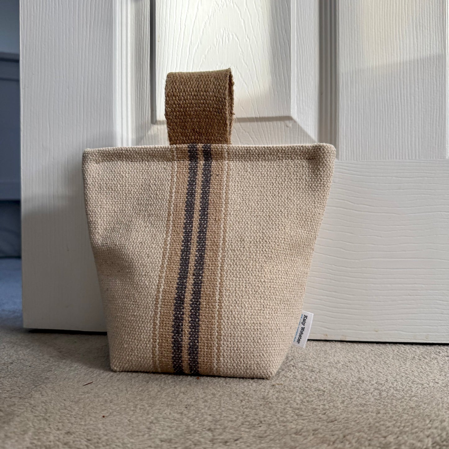 Grainsack Grey Stripe Door Stop 2 KG