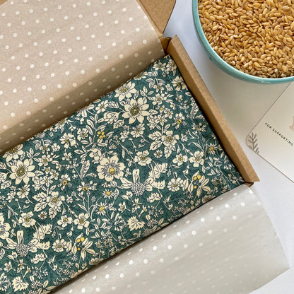 Blue/Cream Floral Weighted Eye Pillow