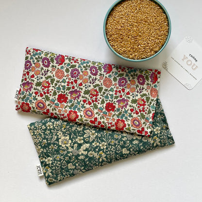 Blue/Cream Floral Weighted Eye Pillow