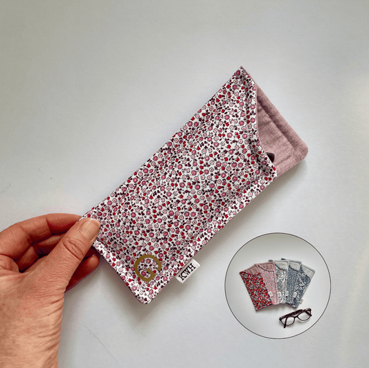 Pink Liberty Fabric Glasses Case