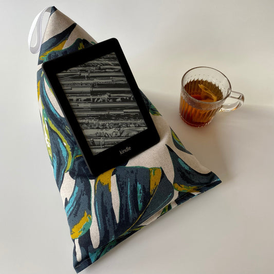 Monstera Tablet Cushion, Kindle Rest 