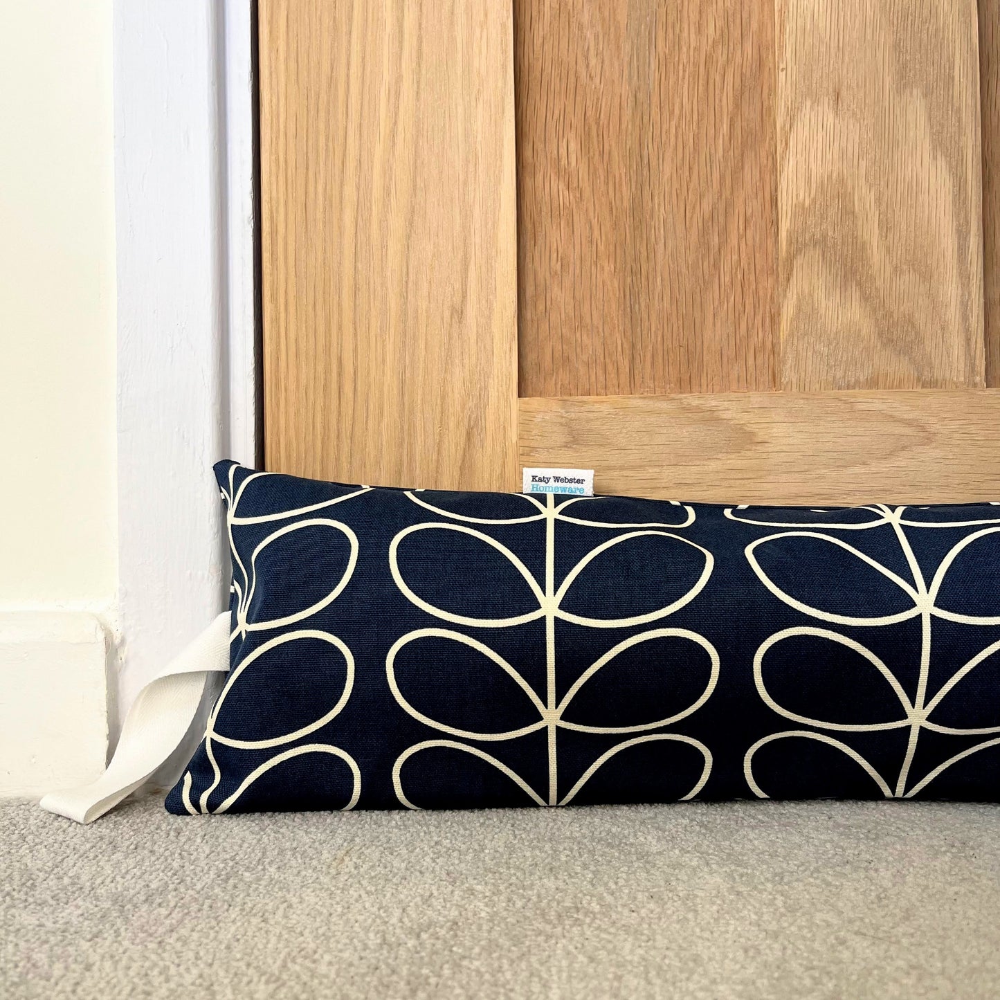 Navy Linear Stem Draught Excluder 