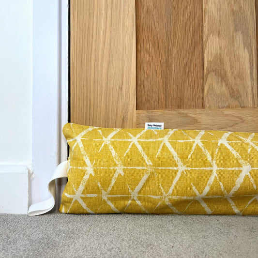 Ochre Geometric Draught Excluder 