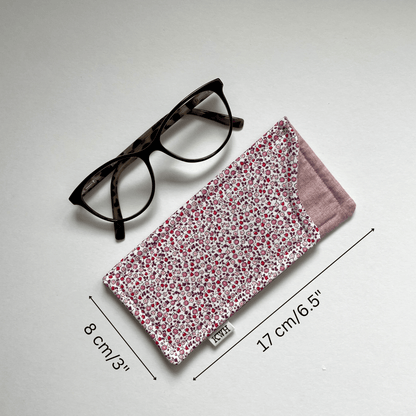 Pink Liberty Fabric Glasses Case