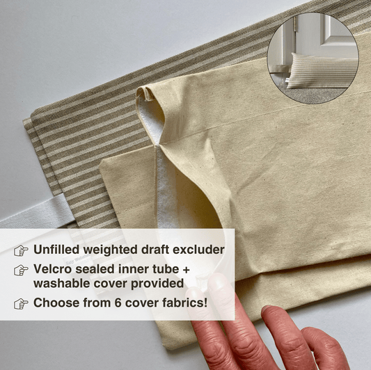 UNFILLED Weighted Draught Excluder (7 Fabric Options)