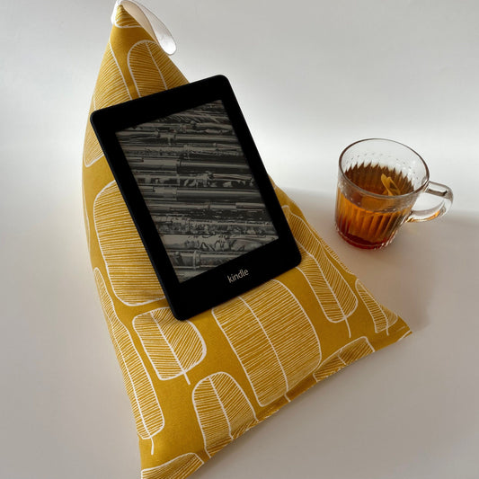 Yellow Abstract iPad Cushion, Kindle Cushion 