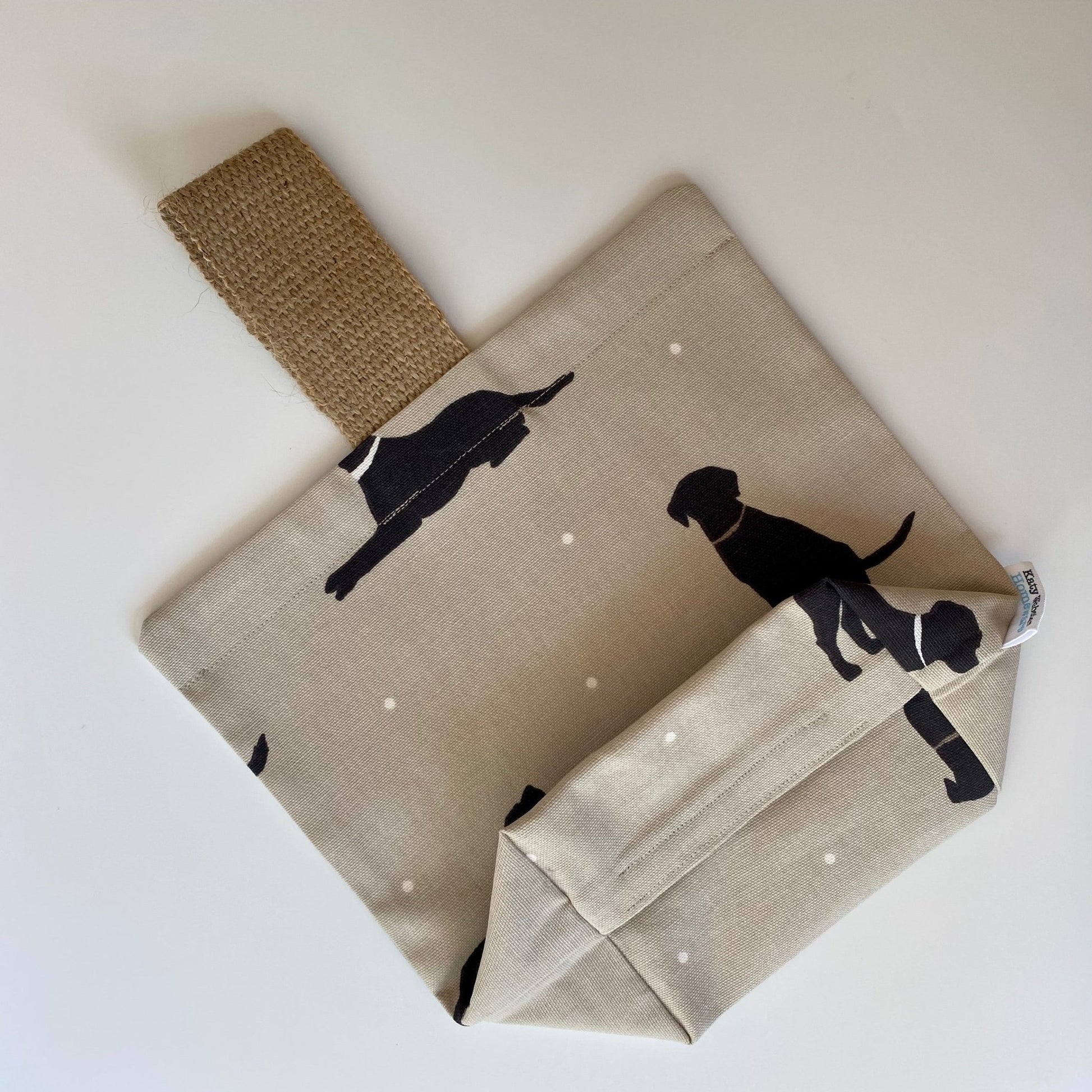 Black Lab UNFILLED Fabric Doorstop - katywebsterhomeware