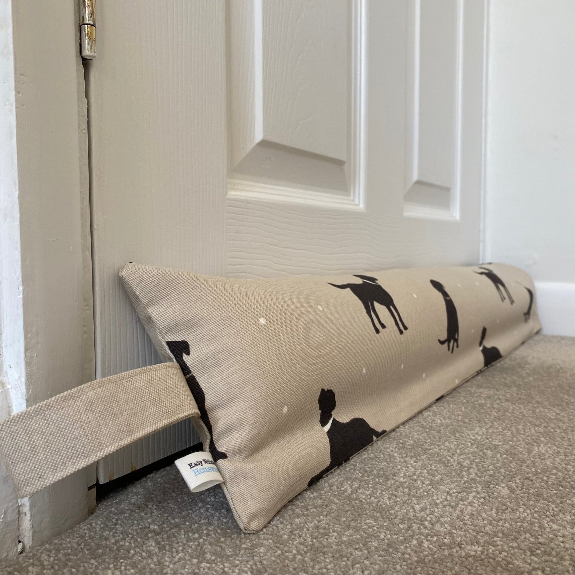 Black Lab Weighted Draught Excluder - katywebsterhomeware