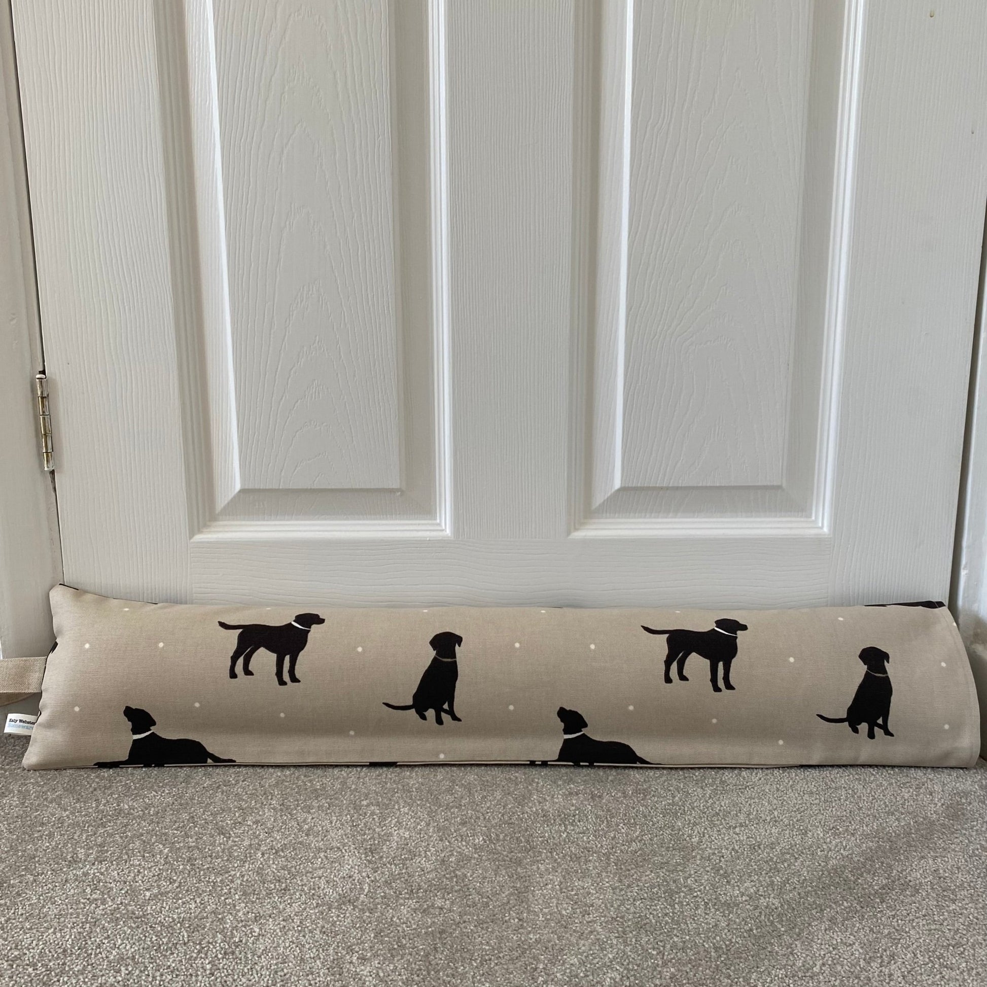 Black Lab Weighted Draught Excluder - katywebsterhomeware