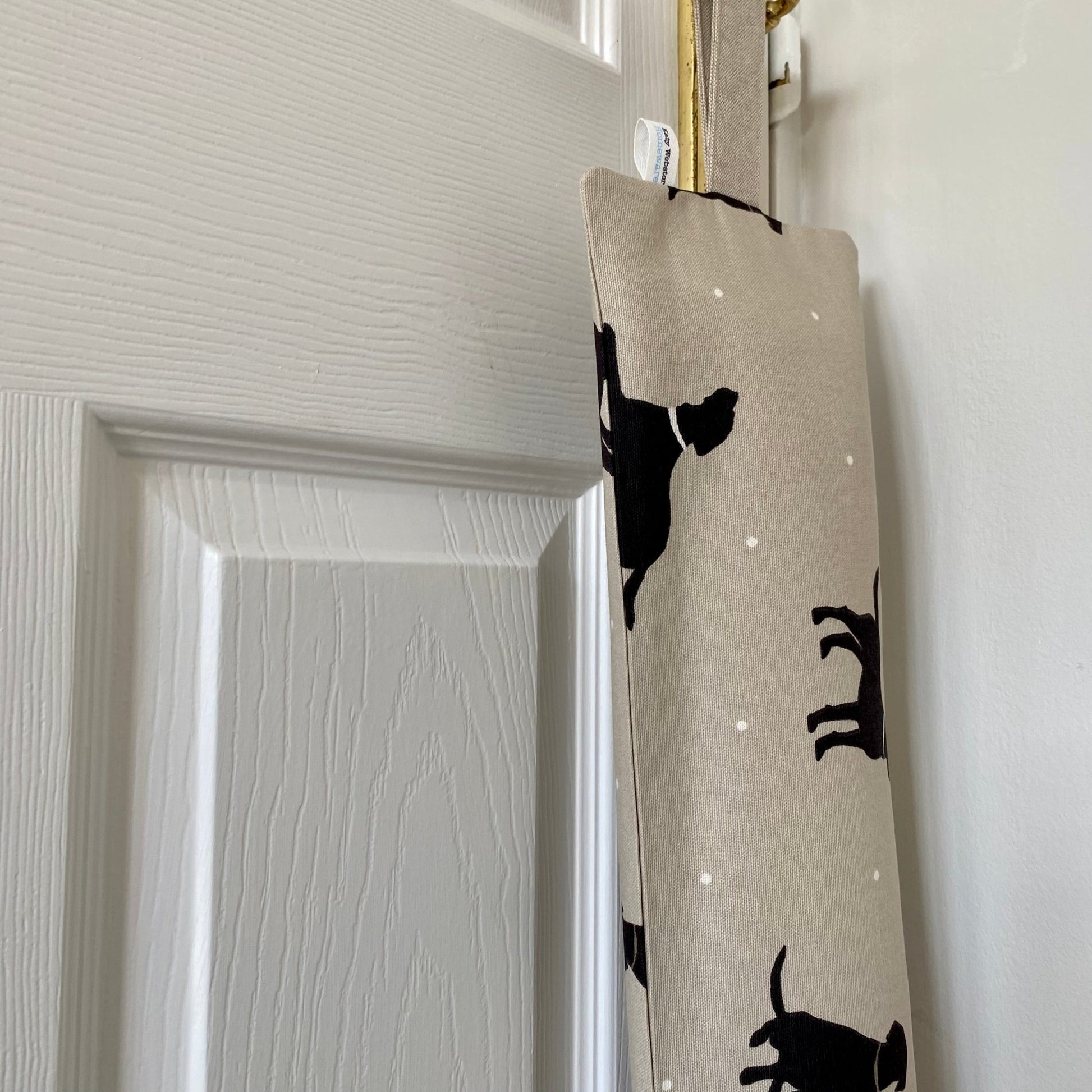 Black Lab Weighted Draught Excluder - katywebsterhomeware