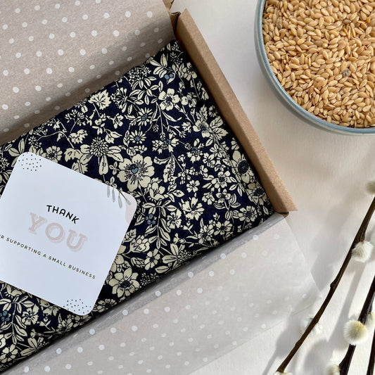 Black Floral Weighted Eye Pillow