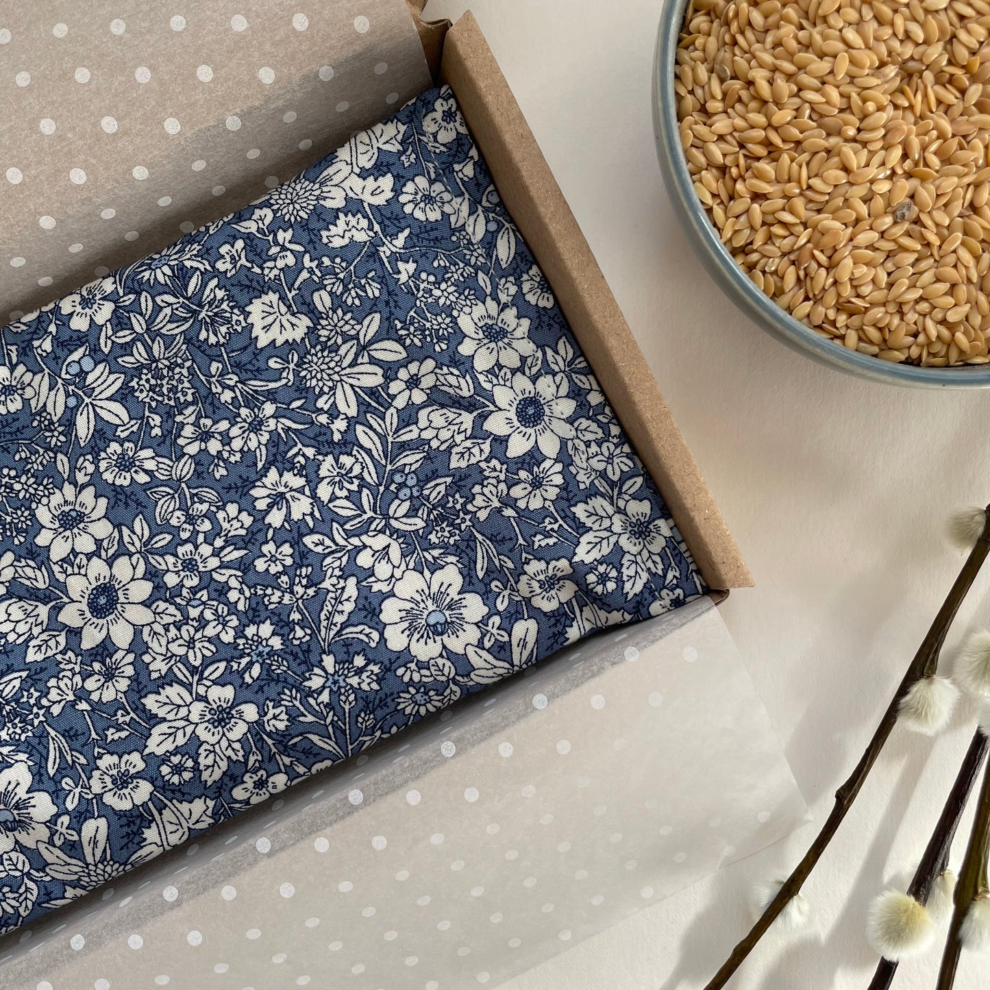 Grey Wave Weighted Eye Pillow