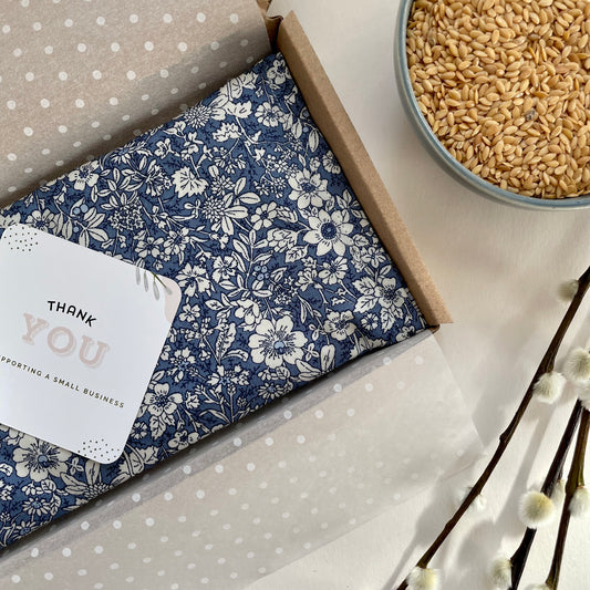 Blue Floral Weighted Eye Pillow