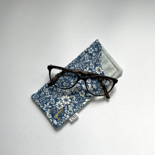 Cornflower Fabric Glasses Case