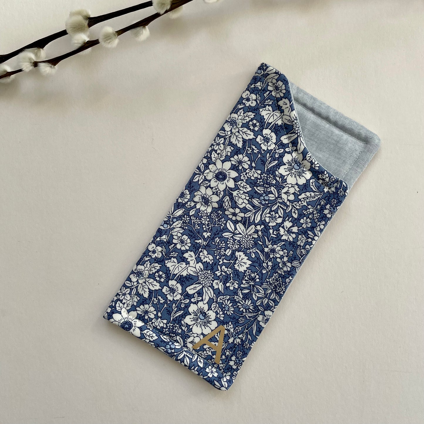 Cornflower Fabric Glasses Case