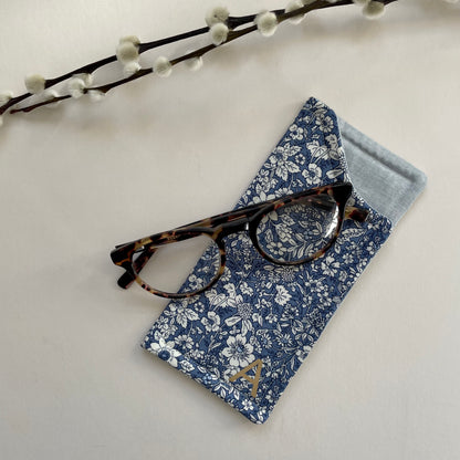 Cornflower Fabric Glasses Case