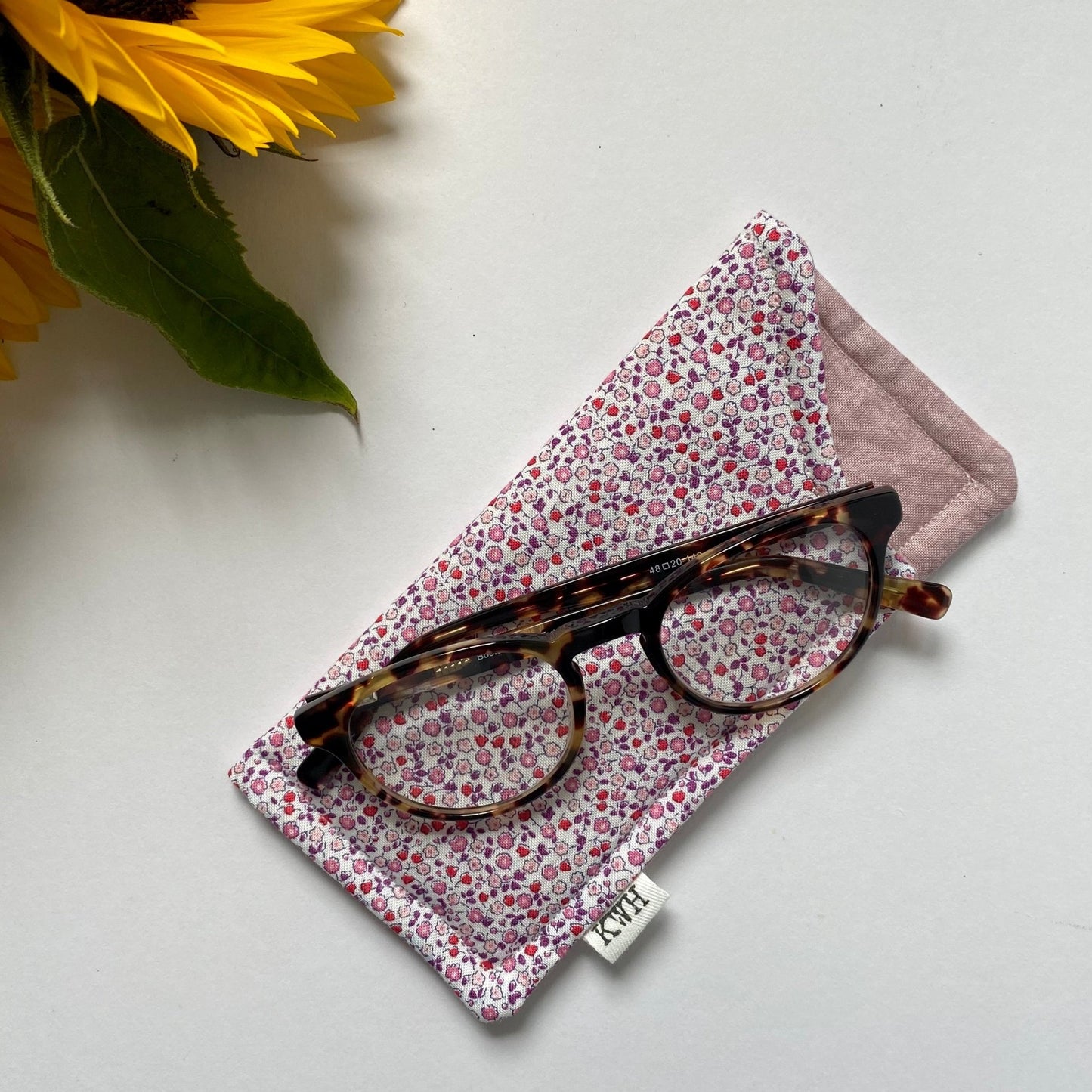 Ditsy Floral Fabric Glasses Case - katywebsterhomeware