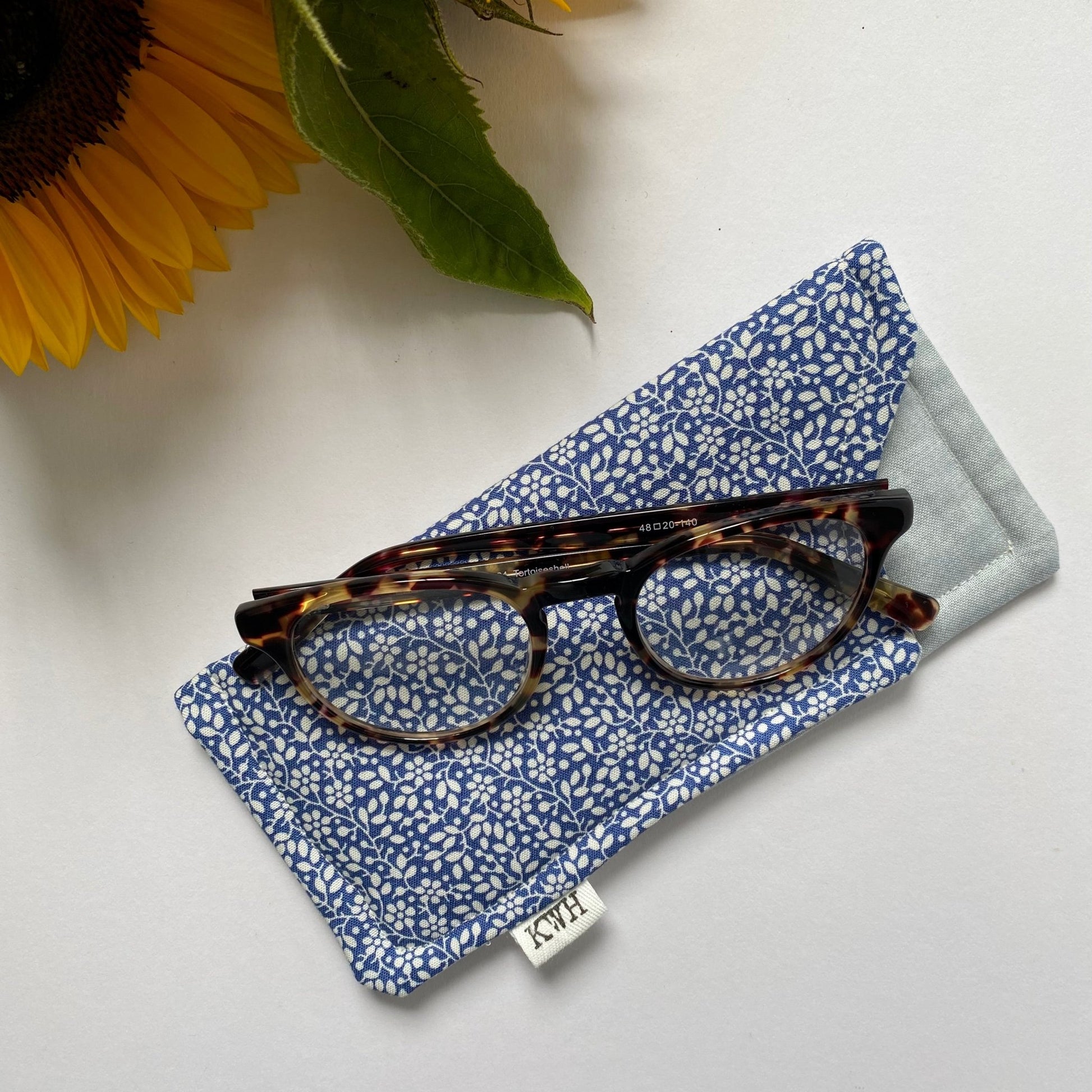 Ditsy Floral Fabric Glasses Case - katywebsterhomeware