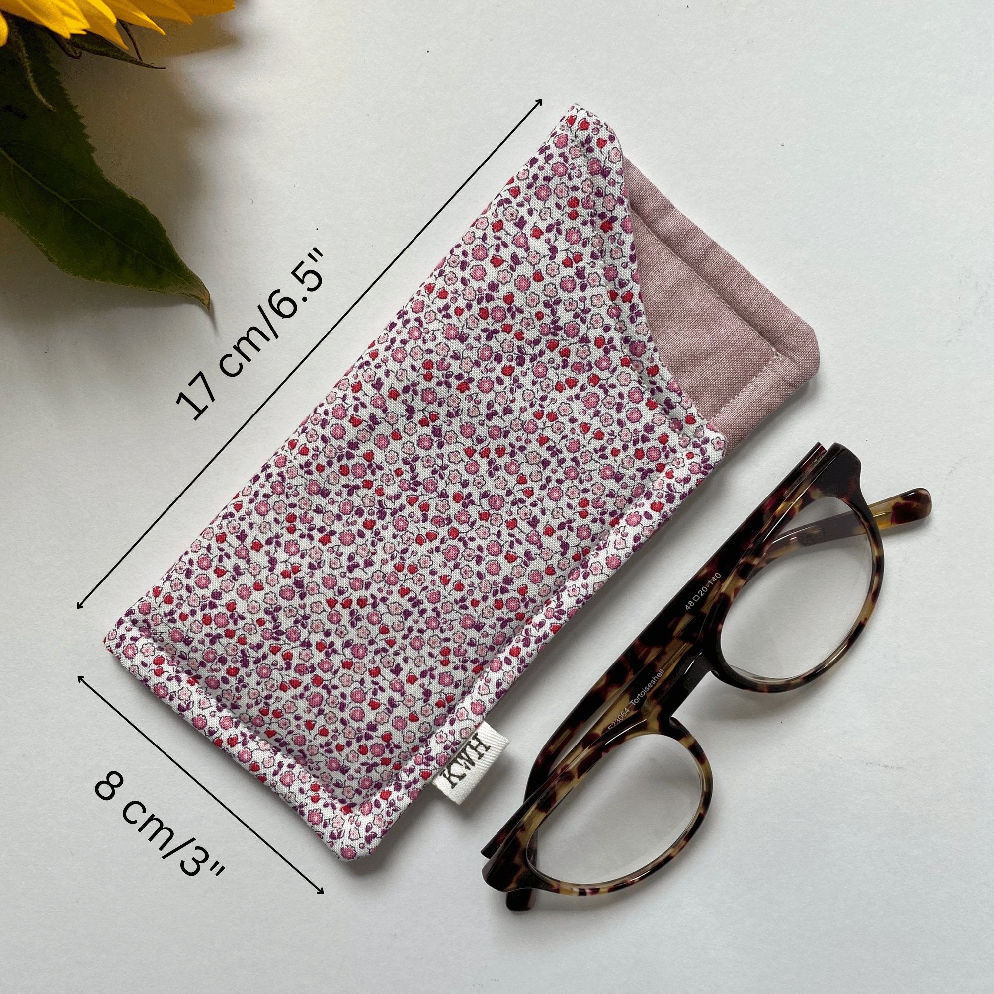 Ditsy Floral Fabric Glasses Case