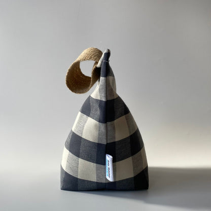 Gingham Fabric Door Stop - katywebsterhomeware