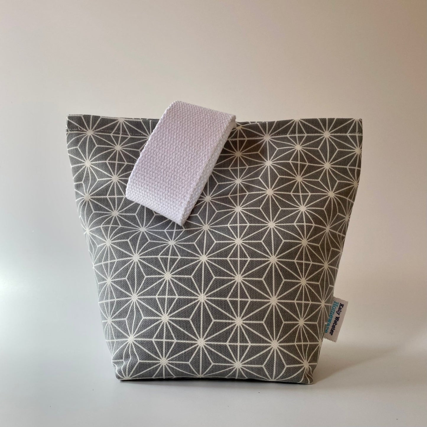 Grey Geometric Fabric Door Stop - katywebsterhomeware