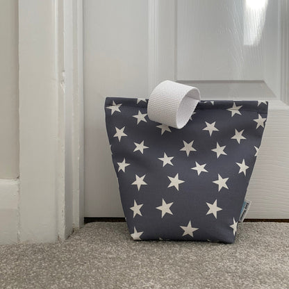 Grey Star Fabric Door Stop - katywebsterhomeware