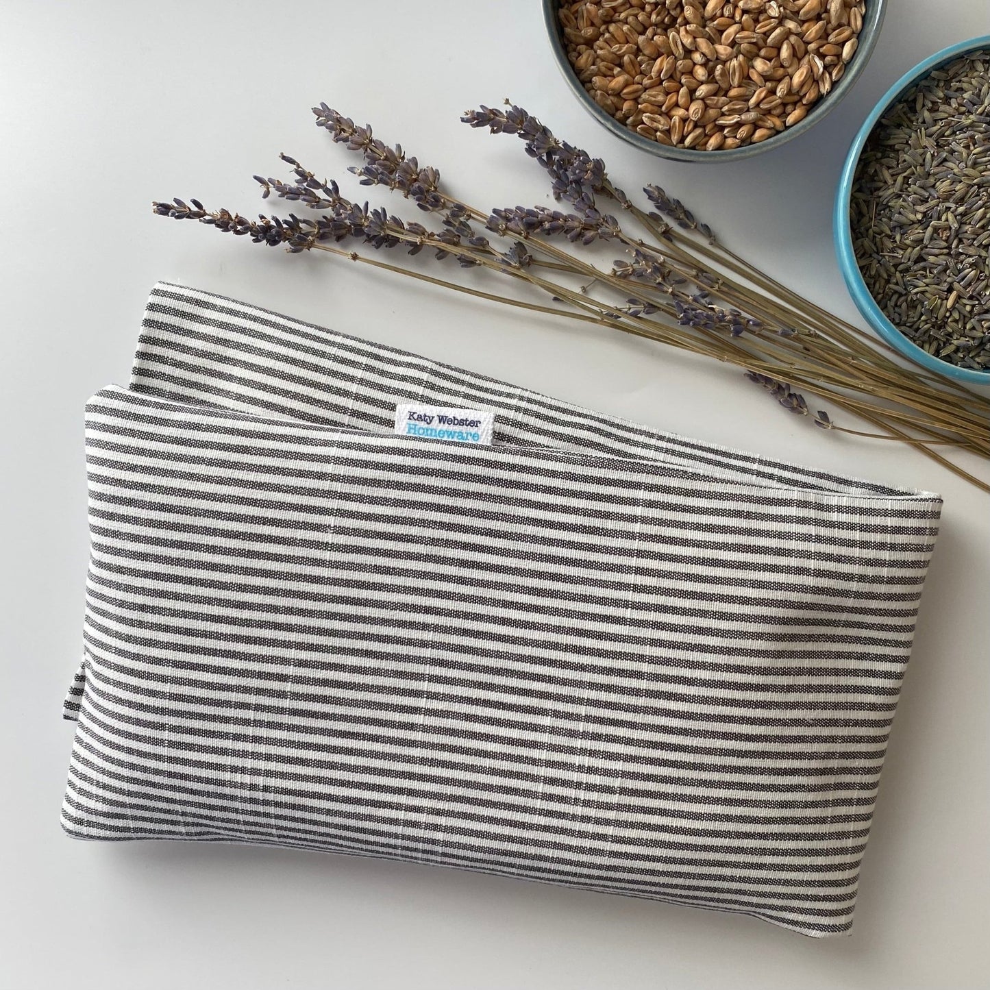 Grey Stripe Microwave Wheat Bag - katywebsterhomeware
