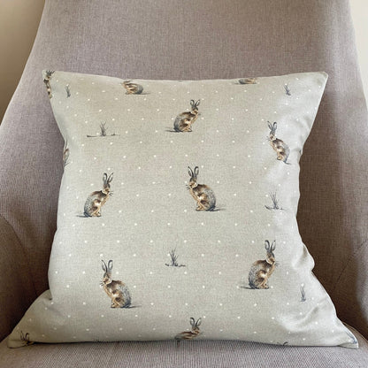 Hare Cushion Cover, 18 x 18" - katywebsterhomeware