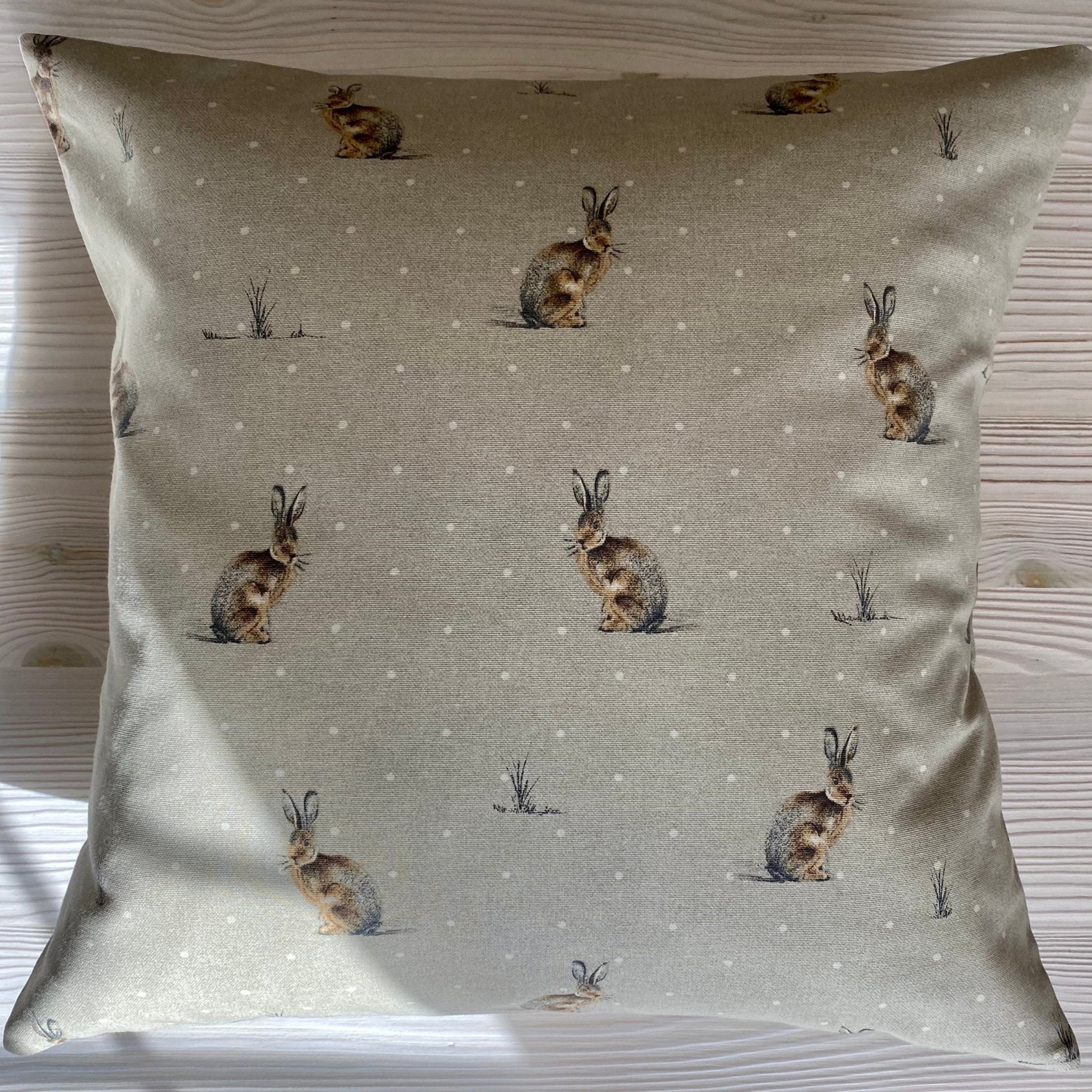 Hare Cushion Cover, 18 x 18" - katywebsterhomeware