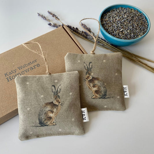 Hare Lavender Bags in Gift Box (2 Pk) - katywebsterhomeware